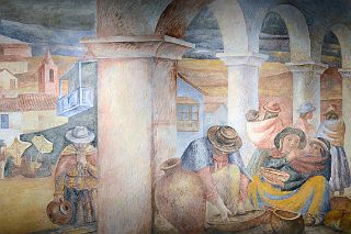 09 Mercado del altiplano Painting By Antonio Berni MALBA Buenos Aires